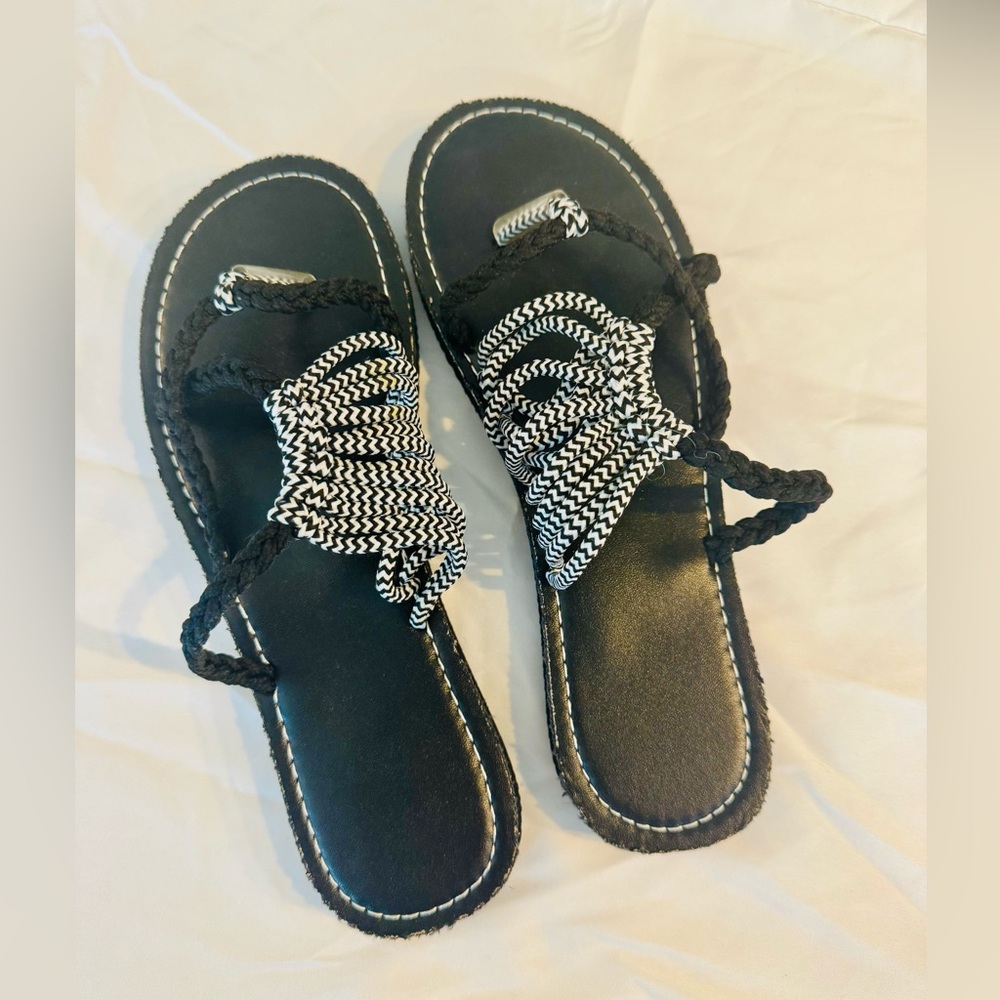 Black and White Women's Sandals